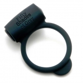 Темно-серое эрекционное кольцо Vibrating Love Ring с вибрацией - Fifty Shades of Grey - в Майкопе купить с доставкой