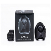 Темно-серый инновационный мужской осциллятор PULSE SOLO LUX с пультом ДУ - Hot Octopuss - в Майкопе купить с доставкой