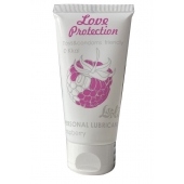 Лубрикант на водной основе с ароматом малины Love Protection Raspberry - 50 мл. - Lola Games - купить с доставкой в Майкопе