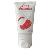 Лубрикант на водной основе с ароматом малины Love Protection Strawberry - 50 мл. - Lola Games - купить с доставкой в Майкопе