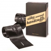 Черные ленты для связывания SILKY SENSUAL HANDCUFFS - Bijoux Indiscrets - купить с доставкой в Майкопе