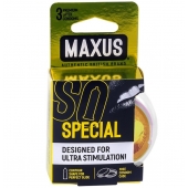 Презервативы с точками и рёбрами в пластиковом кейсе MAXUS Special - 3 шт. - Maxus - купить с доставкой в Майкопе