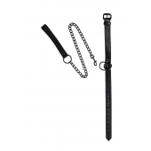 Черный ошейник Sin с поводком - Lola Games - купить с доставкой в Майкопе