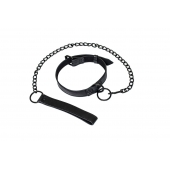 Черный ошейник Sin с поводком - Lola Games - купить с доставкой в Майкопе