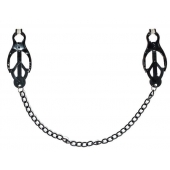 Зажимы на соски Darkside с цепочкой - Lola Games - купить с доставкой в Майкопе