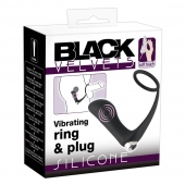 Черное эрекционное кольцо с анальной вибропробкой Vibrating Ring   Plug - Orion - в Майкопе купить с доставкой