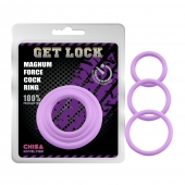 Набор из 3 сиреневых эрекционных колец Magnum Force Cock Ring - Chisa - в Майкопе купить с доставкой