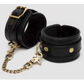 Черные оковы на ноги Bound to You Faux Leather Ankle Cuffs - Fifty Shades of Grey - купить с доставкой в Майкопе