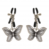 Зажимы на соски с бабочками Butterfly Nipple Clamps - Pipedream - купить с доставкой в Майкопе
