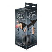 Черный пояс для женщин BEST SELECT с 3 насадками - LOVETOY (А-Полимер) - купить с доставкой в Майкопе