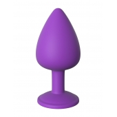 Фиолетовая анальная пробка со стразом Her Little Gem Large Plug - 9,5 см. - Pipedream - купить с доставкой в Майкопе