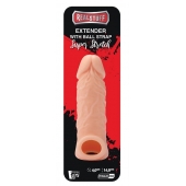 Телесная насадка EXTENDER WITH BALL STRAP 5.5 - 14 см. - Dream Toys - в Майкопе купить с доставкой