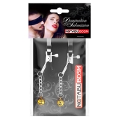 Оригинальные зажимы на соски с желтыми шариками - Notabu - купить с доставкой в Майкопе