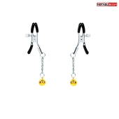 Оригинальные зажимы на соски с желтыми шариками - Notabu - купить с доставкой в Майкопе