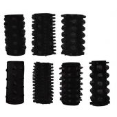 Набор из 7 черных насадок PENIS SLEEVES SET - Dream Toys - в Майкопе купить с доставкой