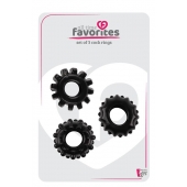 Набор из 3 черных эрекционных колец SET OF 3 COCKRINGS - Dream Toys - в Майкопе купить с доставкой