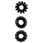Набор из 3 черных эрекционных колец SET OF 3 COCKRINGS - Dream Toys - в Майкопе купить с доставкой
