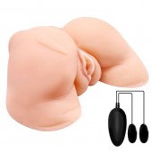 Телесная вибровагина Julie с 2 рабочими отверстиями - Baile - в Майкопе купить с доставкой