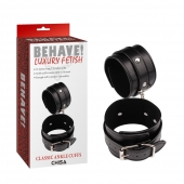 Черные оковы Classic Ankle Cuffs - Chisa - купить с доставкой в Майкопе