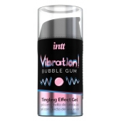 Жидкий интимный гель с эффектом вибрации Vibration! Bubble Gum - 15 мл. - INTT - купить с доставкой в Майкопе