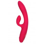 Ярко-розовый вибратор-кролик с вакуум-волновой стимуляцией Enila - 23 см. - JOS