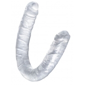 Прозрачный двухсторонний фаллоимитатор Double Dildo - 40 см. - Toyfa Basic