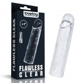 Прозрачная насадка-удлинитель Flawless Clear Penis Sleeve Add 1 - 15,5 см. - Lovetoy - в Майкопе купить с доставкой