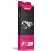 Серебристая плетка Struggle My Flogger с черной ручкой - 45 см. - Lovetoy - купить с доставкой в Майкопе