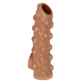 Телесная насадка с бугорками и открытой головкой Nude Sleeve M - 12 см. - KOKOS - в Майкопе купить с доставкой