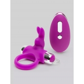 Лиловое виброкольцо с пультом ДУ Remote Control Cock Ring - Happy Rabbit - в Майкопе купить с доставкой