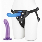 Страпон унисекс Beginners Strap-On с 2 насадками - 15 и 13 см. - Lux Fetish - купить с доставкой в Майкопе