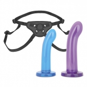 Страпон унисекс Beginners Strap-On с 2 насадками - 15 и 13 см. - Lux Fetish - купить с доставкой в Майкопе