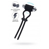 Черное эрекционное лассо на пенис Jat - A-toys - в Майкопе купить с доставкой