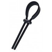 Черное эрекционное лассо на пенис Keb - A-toys - в Майкопе купить с доставкой