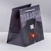 Ламинированный квадратный пакет «Мужской стиль» - 14 х 14 х 9 см. - Сима-Ленд - купить с доставкой в Майкопе