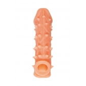 Телесная закрытая насадка с пупырышками Cock Sleeve Size M - 15,6 см. - KOKOS - в Майкопе купить с доставкой