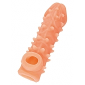Телесная закрытая насадка с пупырышками Cock Sleeve Size L - 17,6 см. - KOKOS - в Майкопе купить с доставкой