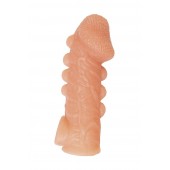 Телесная закрытая насадка с шишечками Cock Sleeve Size S - 13,8 см. - KOKOS - в Майкопе купить с доставкой