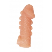 Телесная закрытая насадка с шишечками Cock Sleeve Size M - 15,6 см. - KOKOS - в Майкопе купить с доставкой