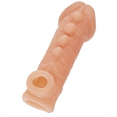 Телесная закрытая насадка с шишечками Cock Sleeve Size L - 17,6 см. - KOKOS - в Майкопе купить с доставкой