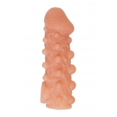 Телесная закрытая насадка с шариками Cock Sleeve Size M - 15,6 см. - KOKOS - в Майкопе купить с доставкой