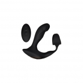 Черный вибромассажер простаты с эрекционным кольцом Strapped   Tapped - Zero Tolerance - в Майкопе купить с доставкой