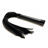 Черная плеть из эко-кожи - 42 см. - БДСМ Арсенал - купить с доставкой в Майкопе