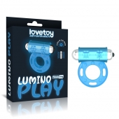 Голубое, светящееся в темноте эрекционное виброкольцо Lumino Play Vibrating Penis Ring - Lovetoy - в Майкопе купить с доставкой
