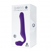 Фиолетовый безремневой страпон Queens L - Adrien Lastic - купить с доставкой в Майкопе
