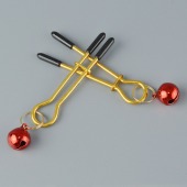 Золотистые зажимы с колокольчиками Gold - Sitabella - купить с доставкой в Майкопе