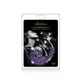 Зажимы для сосков с фиолетовой цепочкой Sweet Caress Nipple Chain - Sweet Caress - купить с доставкой в Майкопе