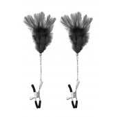 Зажимы для сосков с черными перьями Sweet Caress Feather Nipple Clumps - Sweet Caress - купить с доставкой в Майкопе