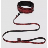 Стильный ошейник с поводком Reversible Faux Leather Collar and Lead - Fifty Shades of Grey - купить с доставкой в Майкопе