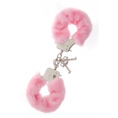 Металлические наручники с розовой меховой опушкой METAL HANDCUFF WITH PLUSH PINK - Dream Toys - купить с доставкой в Майкопе